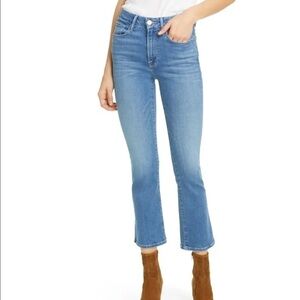 Frame Le Crop Slit Hem High Waist Mini Boot Jeans SZ 25